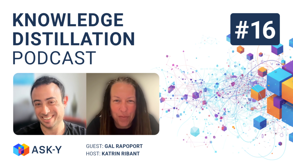 Knowledge Distillation Podcast episode 16 cover featuring host Katrin Ribant interviewing Gal Rapoport, co-founder and CEO of Kahoona, about digital body language, agentic commerce, behavioral signals, and how to derive user intent from anonymous website traffic.
